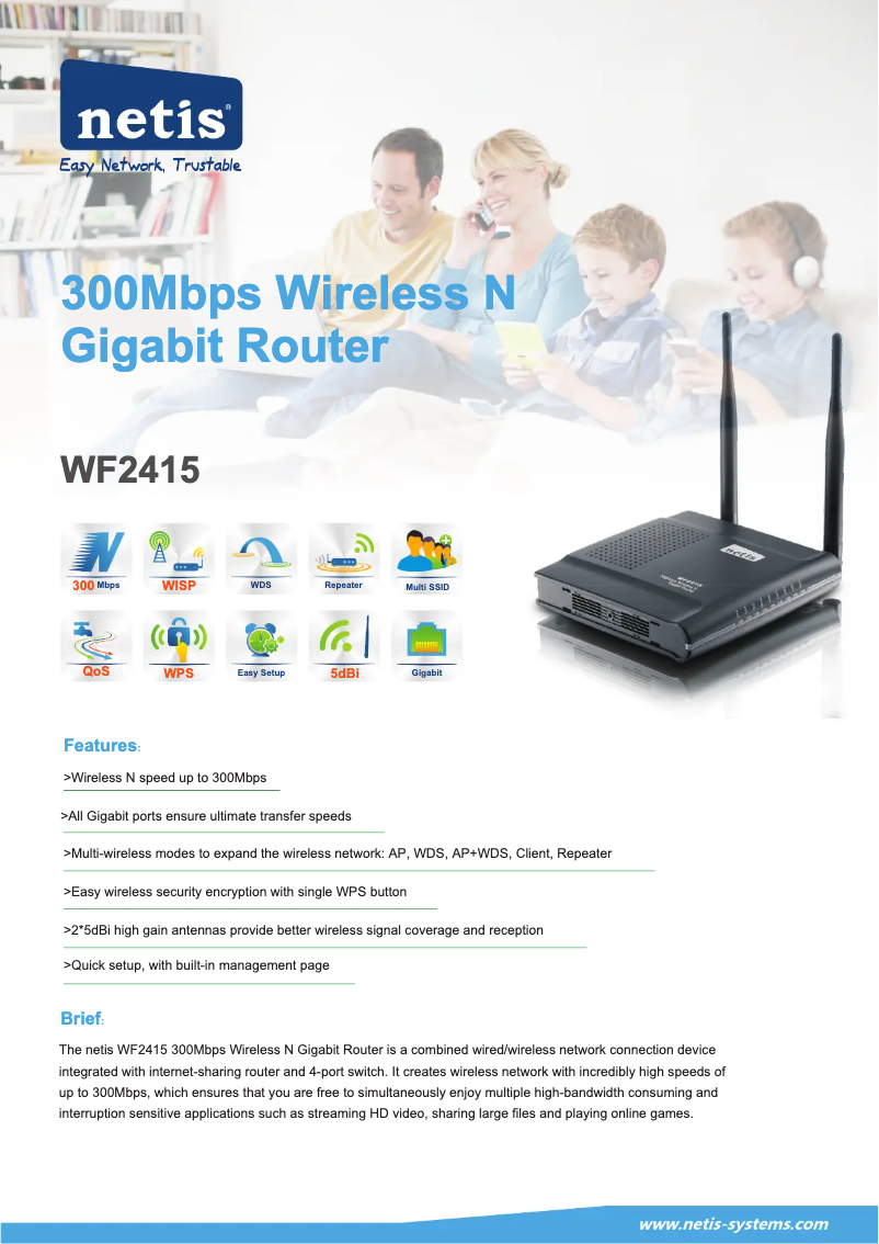 Image de la première page du manuel de l'appareil WF2415