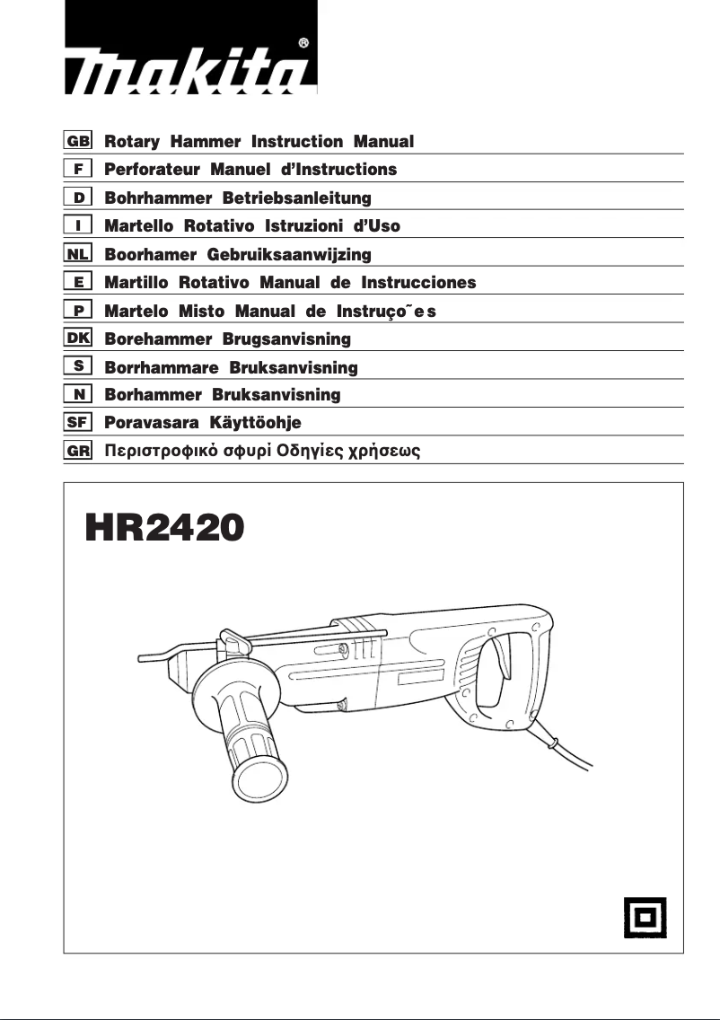 Page 1 de la notice Manuel utilisateur Makita HR2420