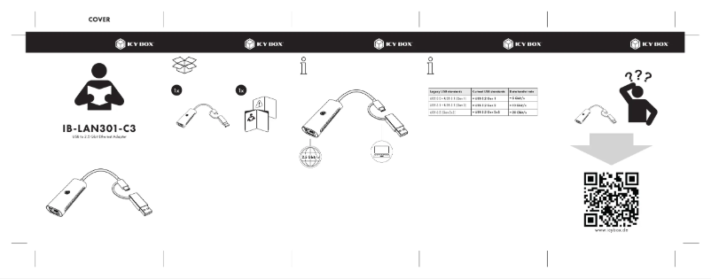 Página 1 del manual Manual de usuario Icy Box IB-LAN301-C3