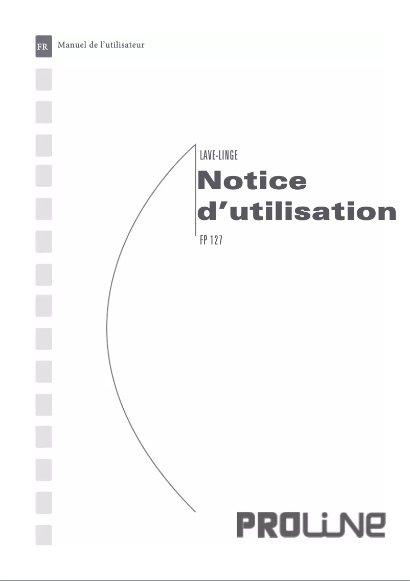 Page 1 de la notice Manuel utilisateur Proline FP 127