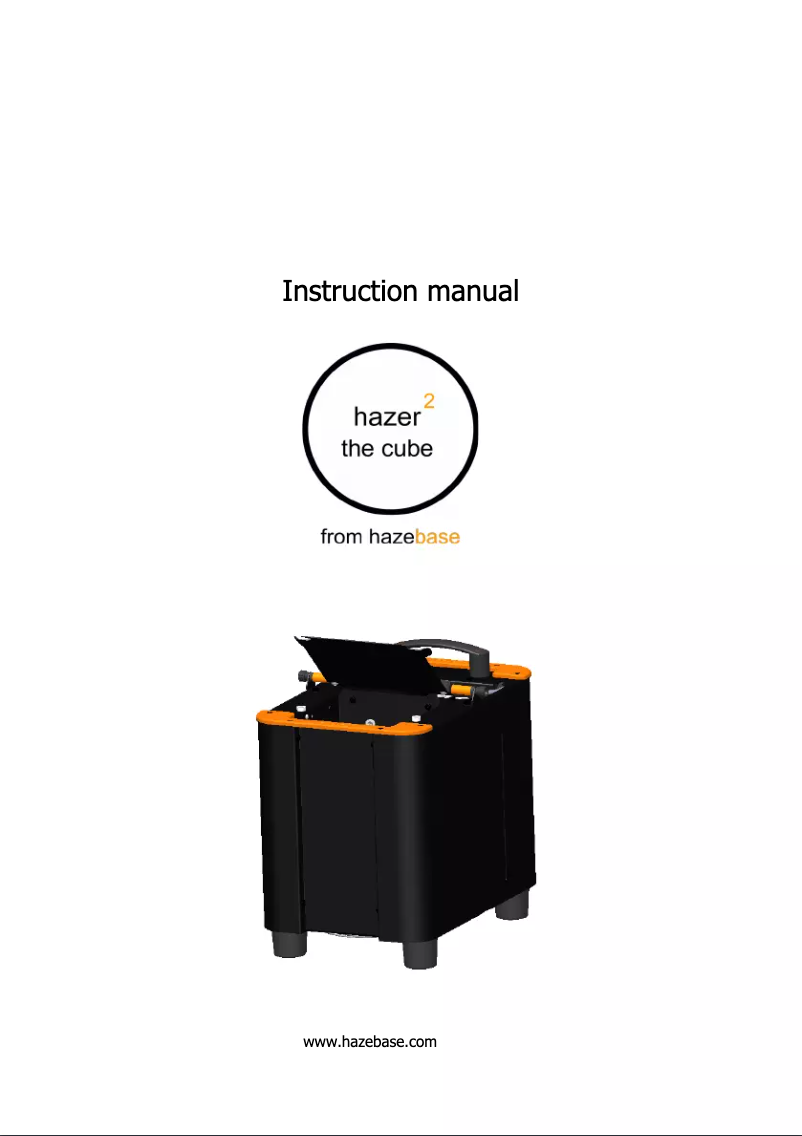 Image de la première page du manuel de l'appareil hazer²