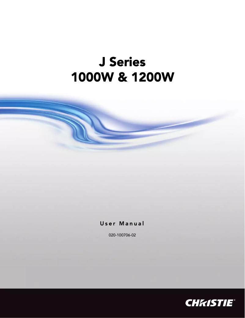 Page n°1 - Manuel utilisateur Christie DS+10K-J