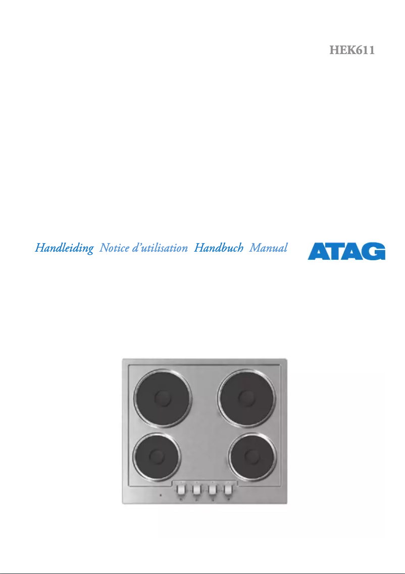 Page n°1 - Manuel utilisateur Atag HEK611