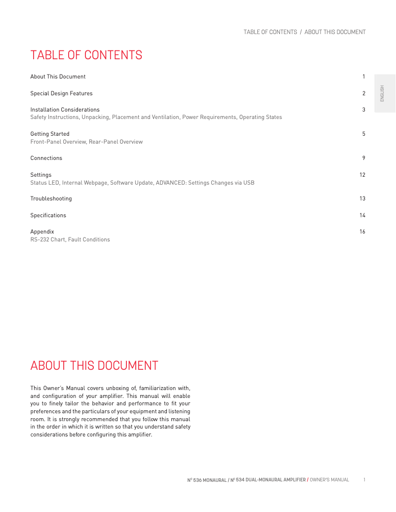 Page n°1 - Brochure Mark Levinson NO536