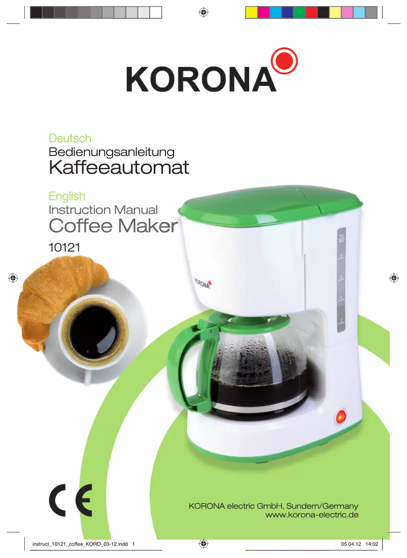 Page n°1 - Manuel utilisateur Korona 10121