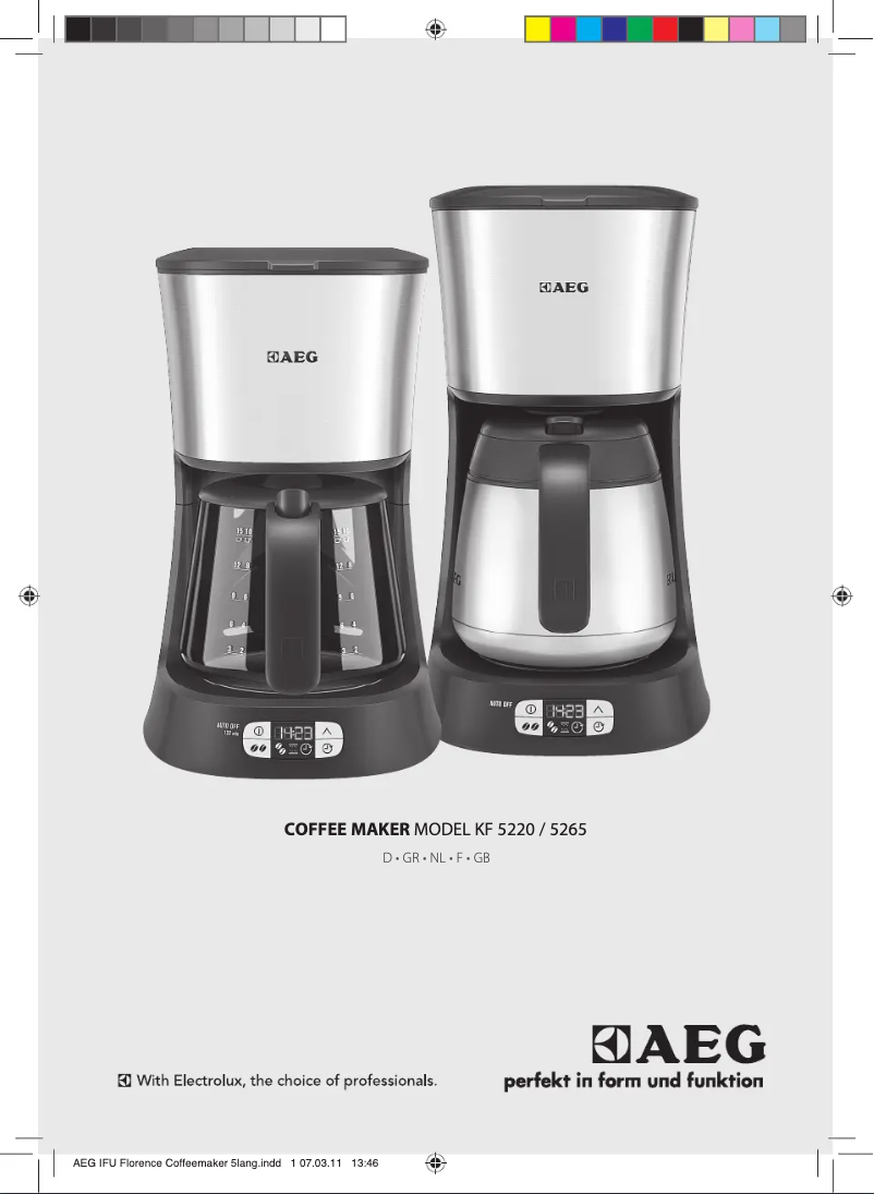 Imagen de la primera página del manual del dispositivo KF5265