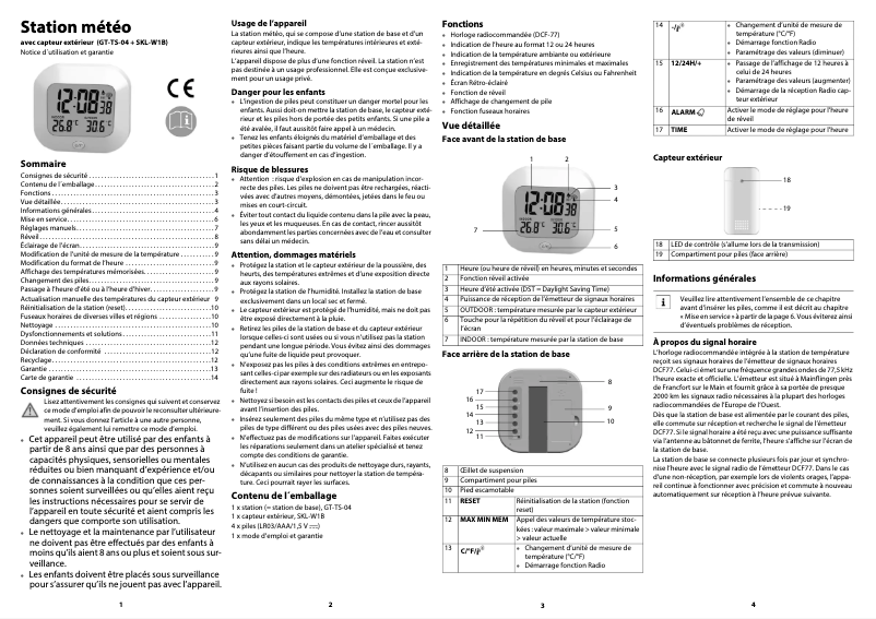 Image de la première page du manuel de l'appareil GT-TS-04