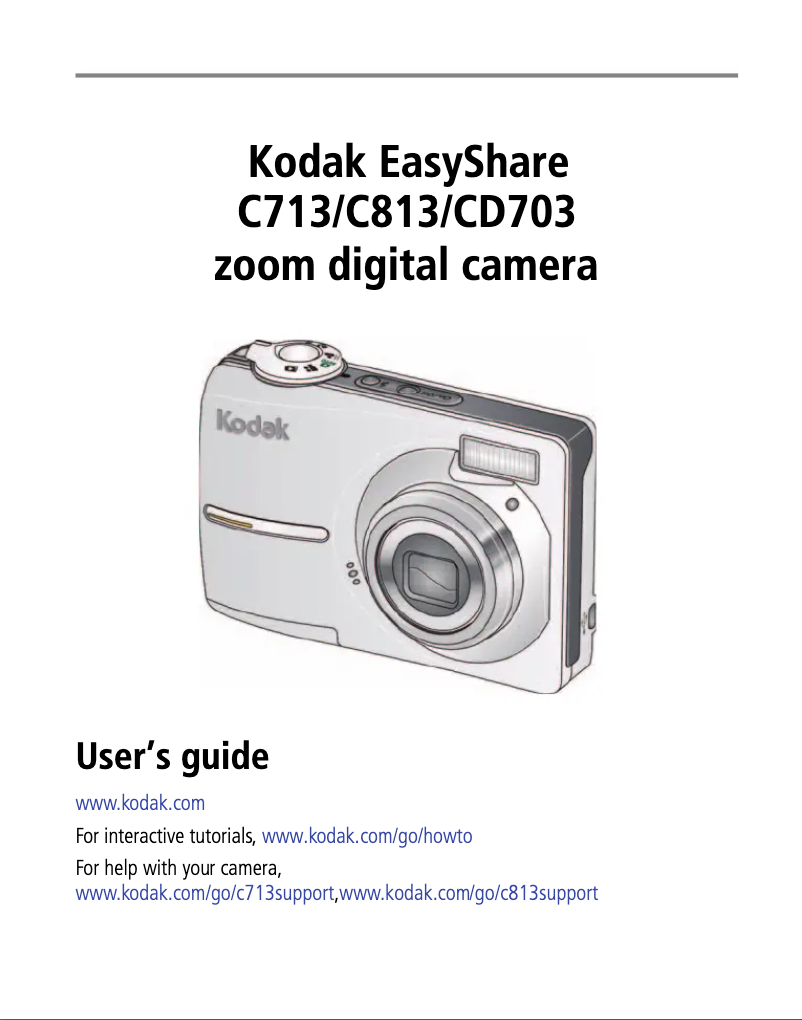 Page n°1 - Manuel utilisateur Kodak EasyShare CD703
