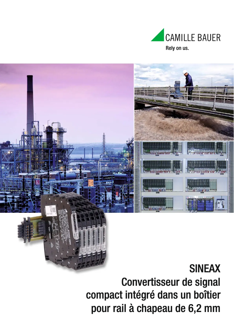 Page 1 de la notice Brochure Camille Bauer SINEAX VS40