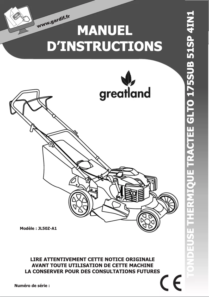 Page n°1 - Manuel utilisateur Greatland GL TO 175 SUB 51 SP 4in1