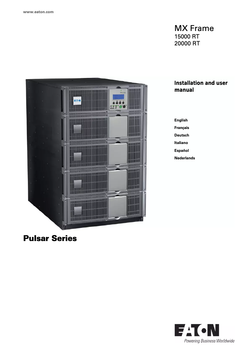 Page n°1 - Manuel utilisateur Eaton MX Frame 20000 16U