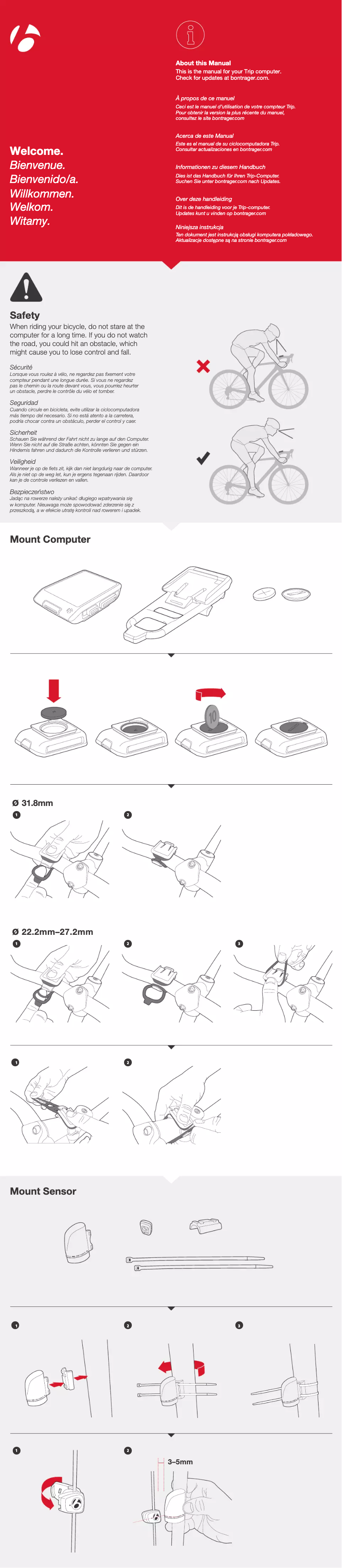 Page 1 de la notice Manuel utilisateur Bontrager Trip 100