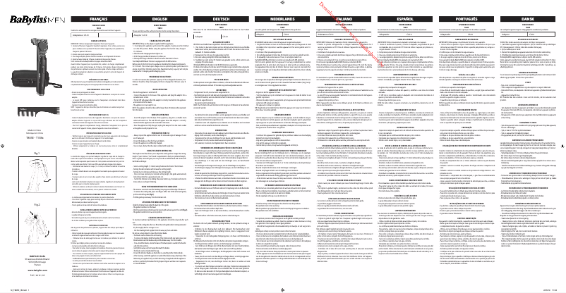 Image de la première page du manuel de l'appareil T885E