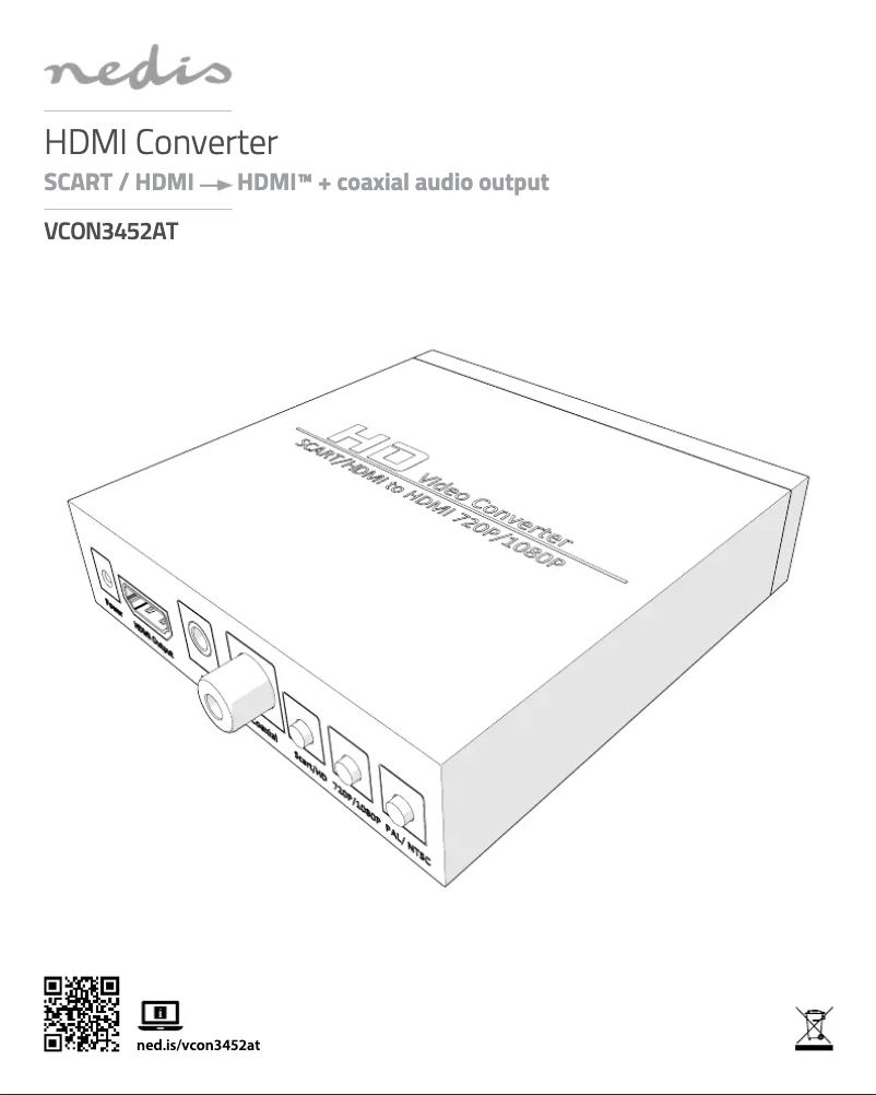 Page 1 de la notice Manuel utilisateur Nedis VCON3452AT