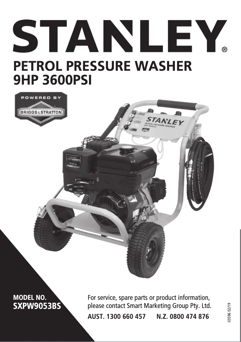 Image de la première page du manuel de l'appareil SXPW9053BS