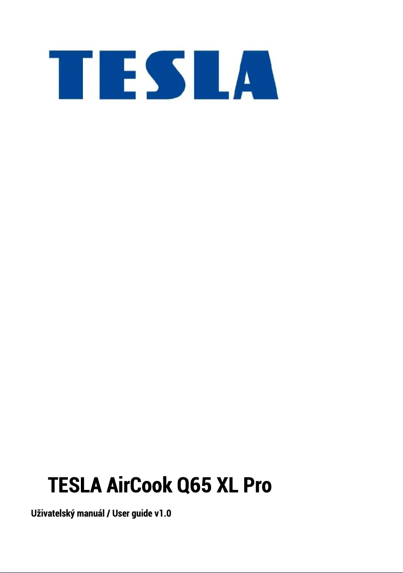 Page 1 de la notice Manuel utilisateur Tesla AirCook Q65 XL Pro