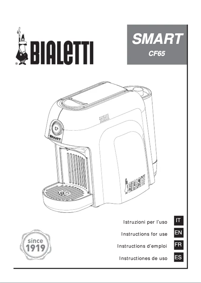 Page n°1 - Manuel utilisateur Bialetti Smart CF65