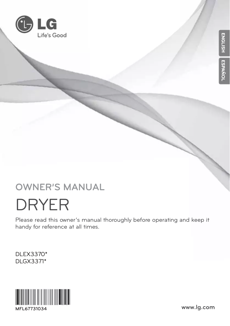 Page n°1 - Manuel utilisateur LG DLGX3371W