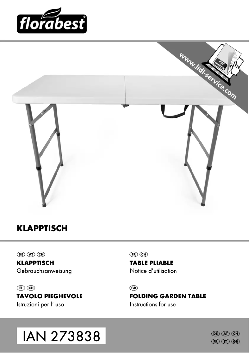 Page 1 de la notice Manuel utilisateur Florabest KT-2501