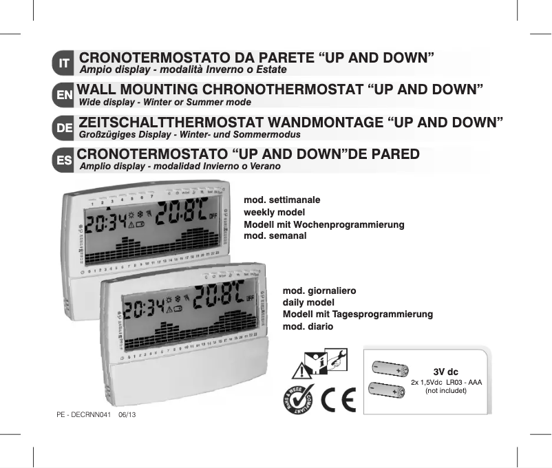 Page n°1 - Manuel utilisateur Perry DECRNN041