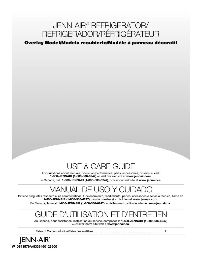 Page n°1 - Manuel utilisateur JennAir JUR24FLECX