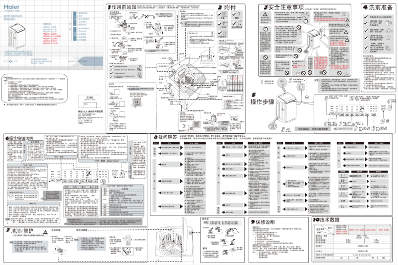 Página 1 del manual Manual de usuario Haier XQS60-Z1216S