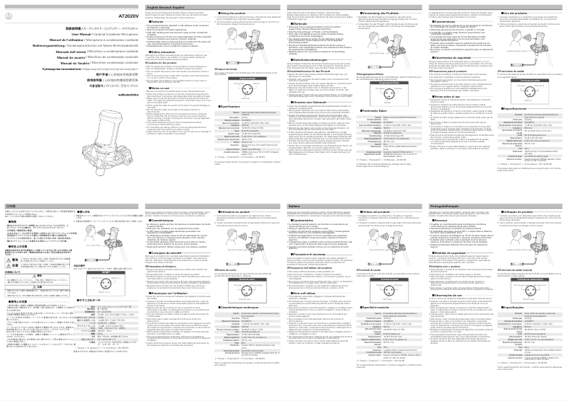 Image de la première page du manuel de l'appareil AT2020V