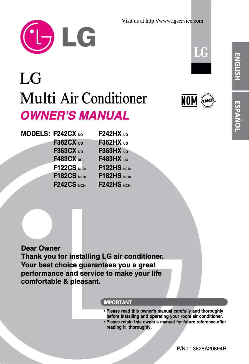 Página 1 del manual Manual de usuario LG F483HX