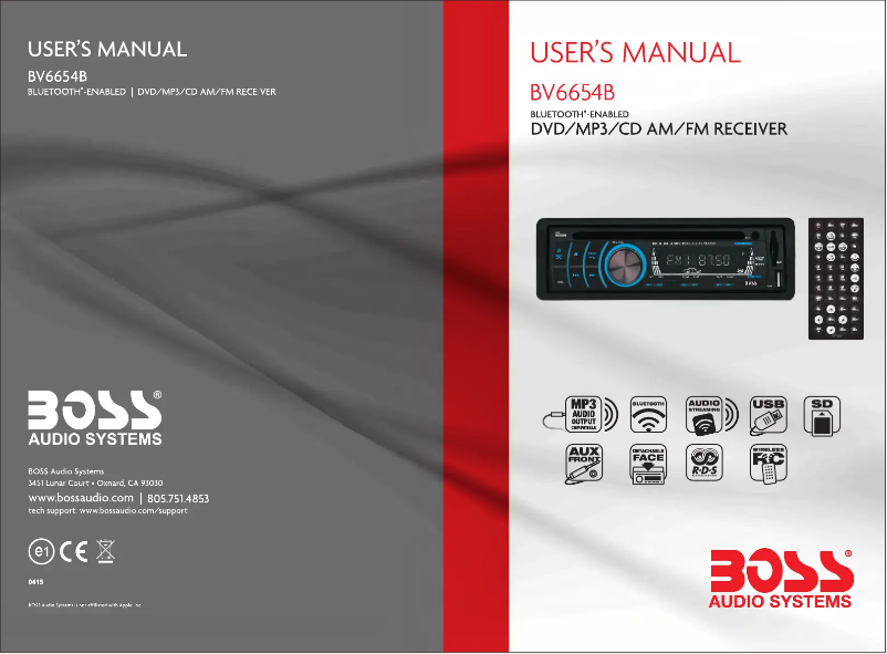 Page 1 de la notice Manuel utilisateur Boss BV6654B