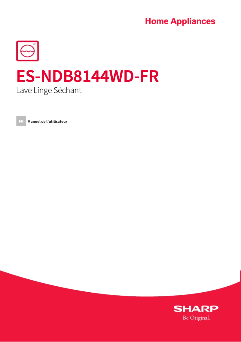Page n°1 - Manuel utilisateur Sharp ES-NDB8144WD-FR