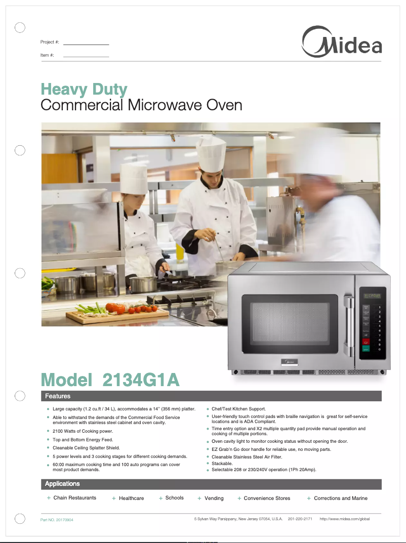 Página 1 del manual Manual de usuario Midea 2134G1A