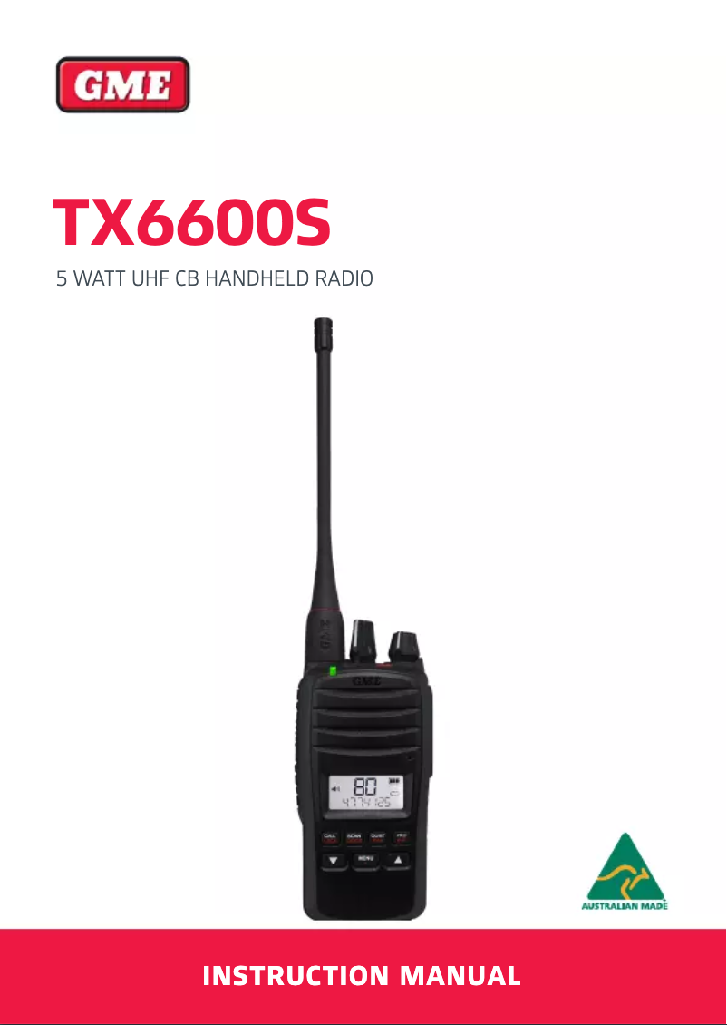 Image de la première page du manuel de l'appareil TX6600S