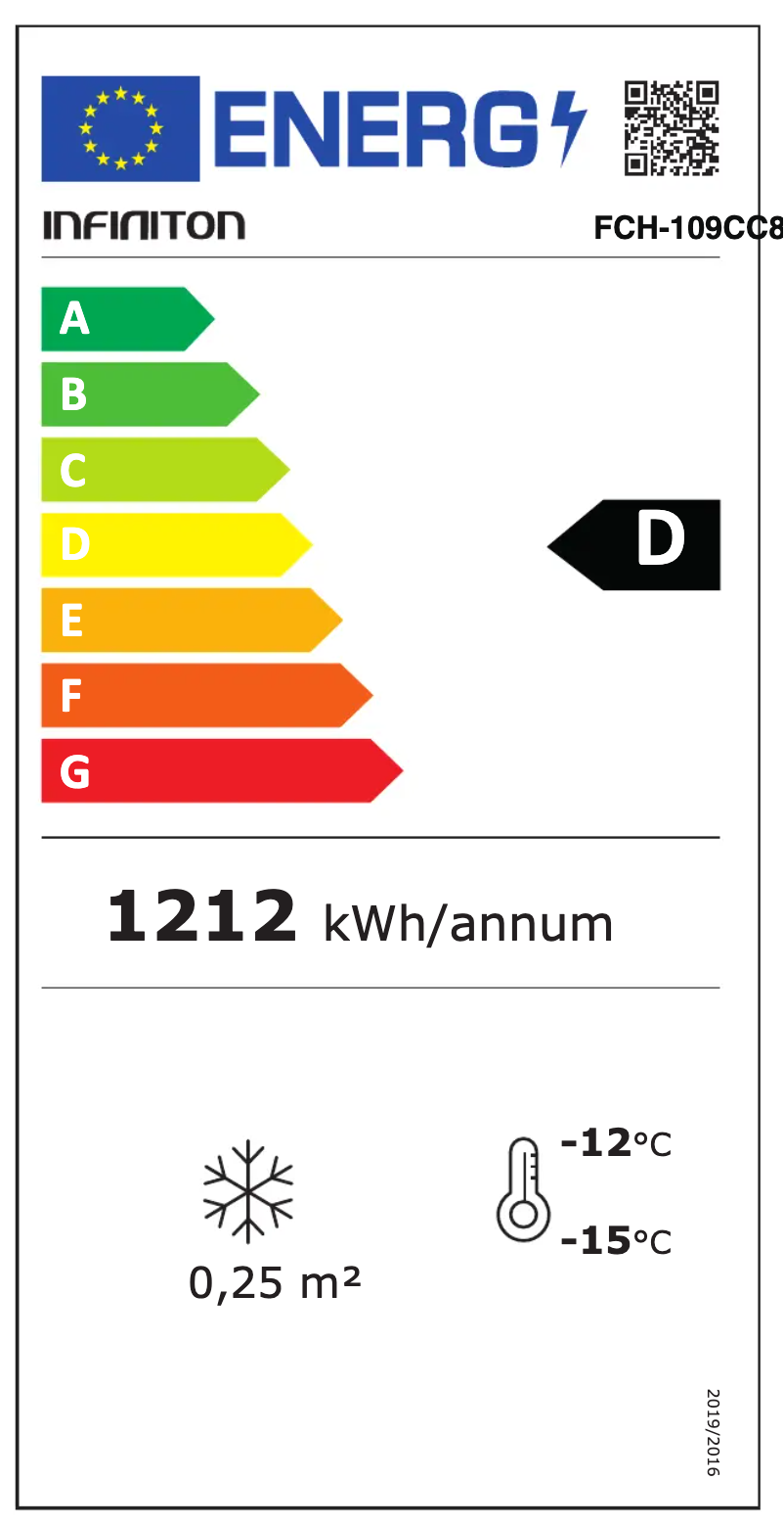 Page n°1 - Label énergétique Infiniton FCH-109CC82BEK