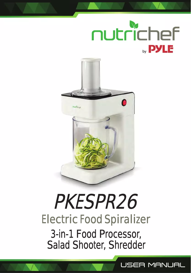 Page n°1 - Manuel utilisateur Nutrichef PKESPR26