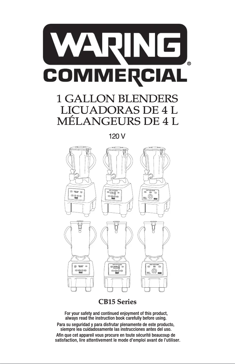 Page n°1 - Instructions / montage Waring Commercial CB15T
