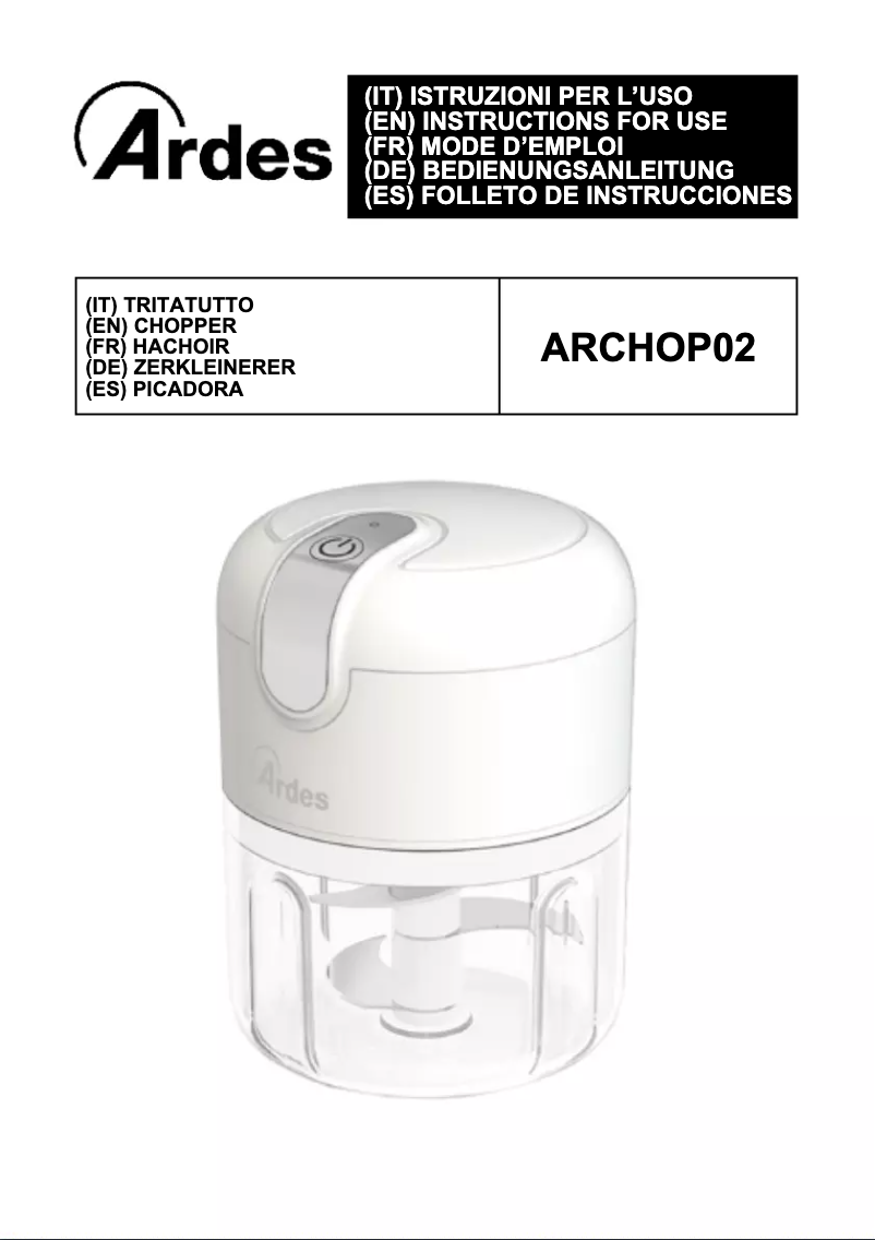 Image de la première page du manuel de l'appareil Atom ARCHOP02