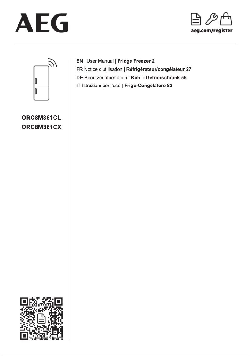 Page n°1 - Manuel utilisateur AEG ORC8M361CL