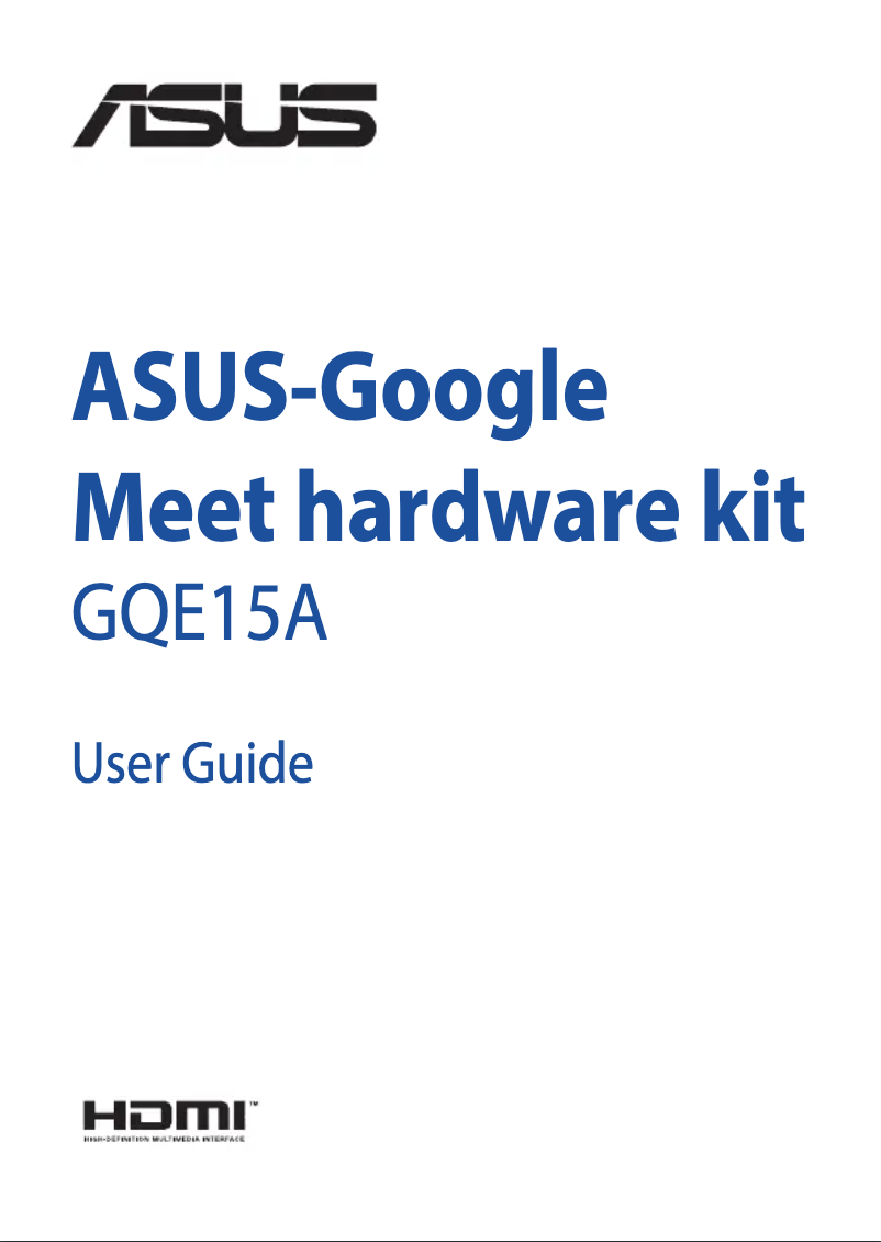Page n°1 - Manuel utilisateur Asus Google Meet GQE15A