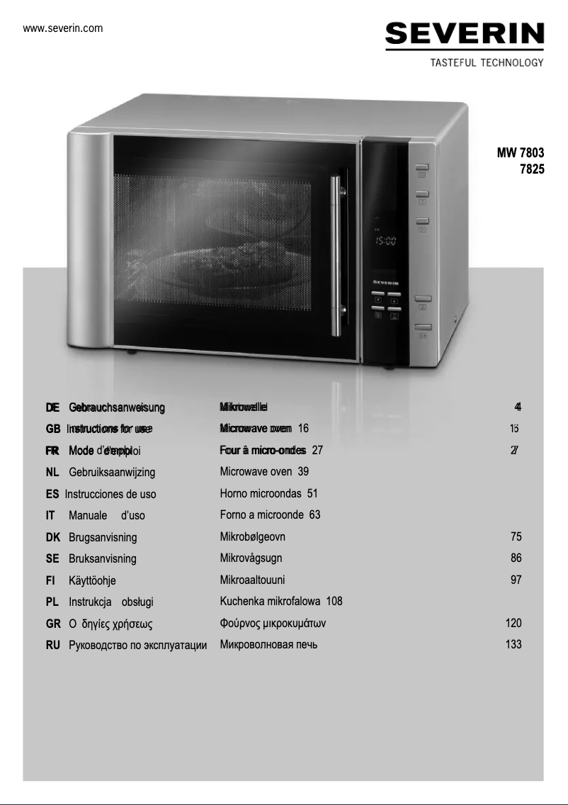 Image de la première page du manuel de l'appareil MW 7825