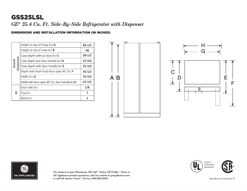 Image de la première page du manuel de l'appareil GSS25LSLSS