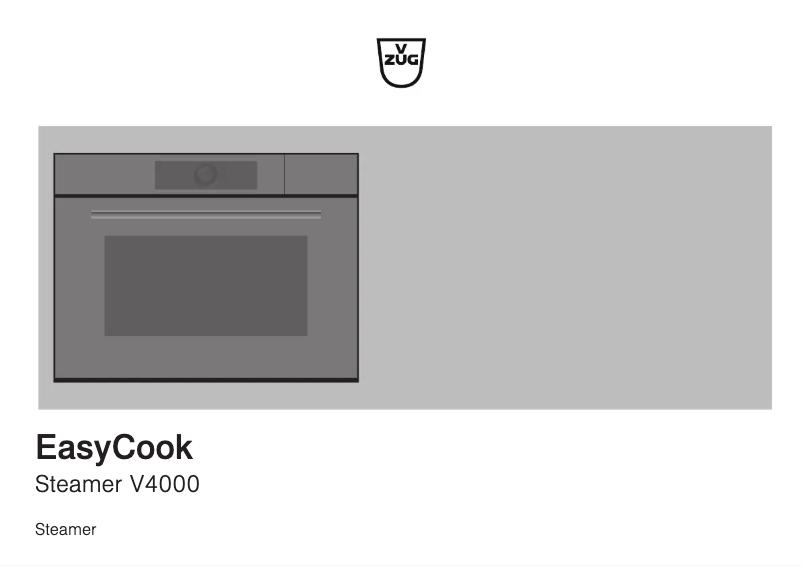 Page 1 de la notice Guide d'installation V-Zug Steamer V4000 45