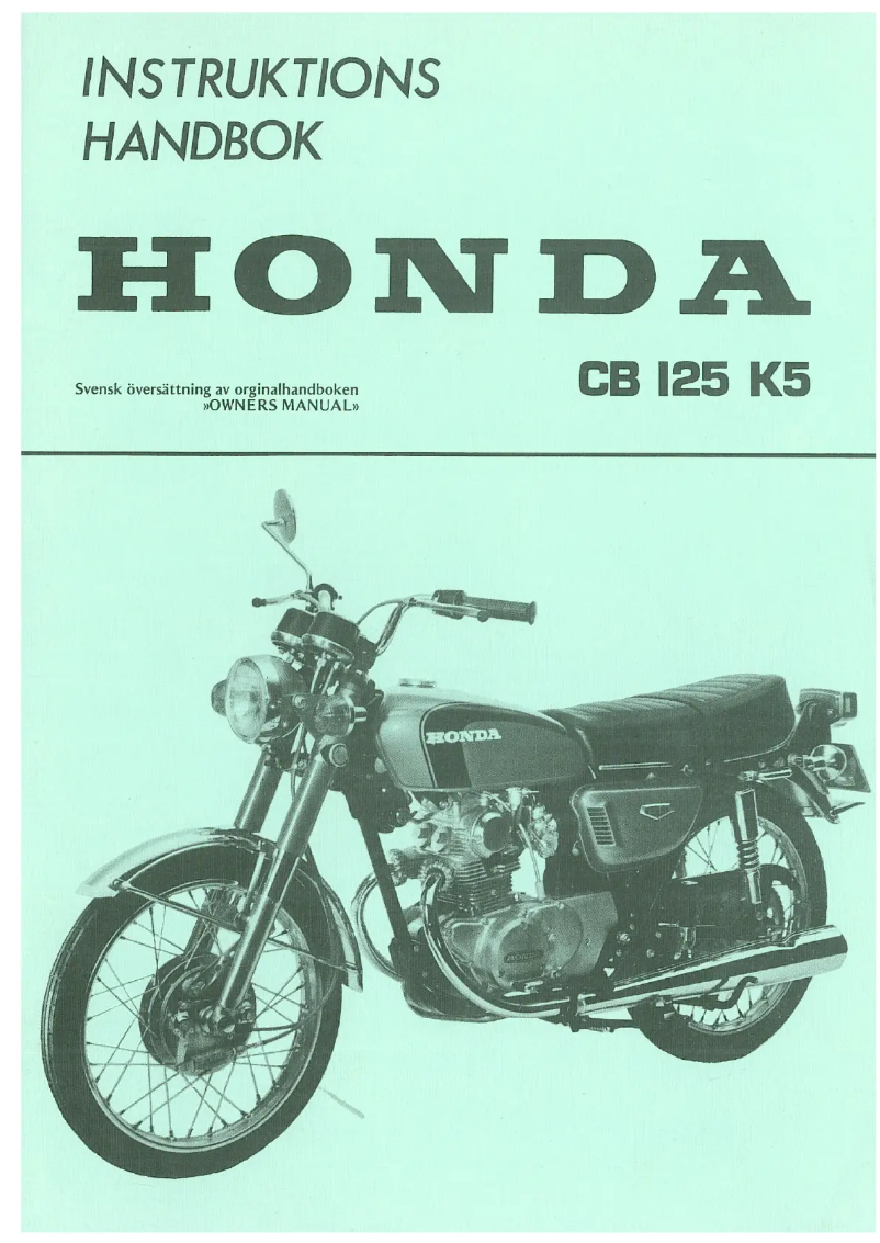 Página 1 del manual Manual de usuario Honda CB I25 K5