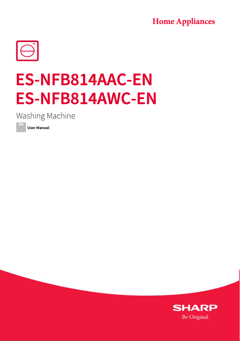 Image de la première page du manuel de l'appareil ES-NFB814AWC-EN