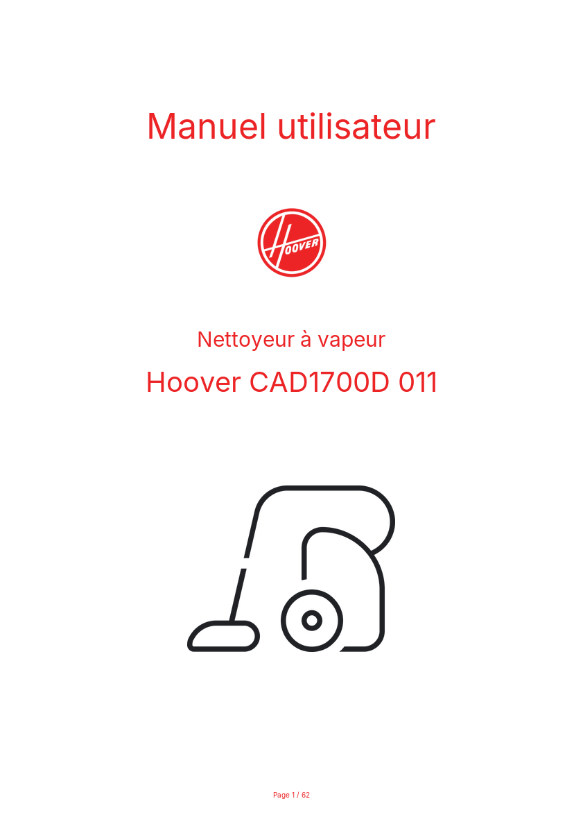 Image de la première page du manuel de l'appareil CAD1700D 011