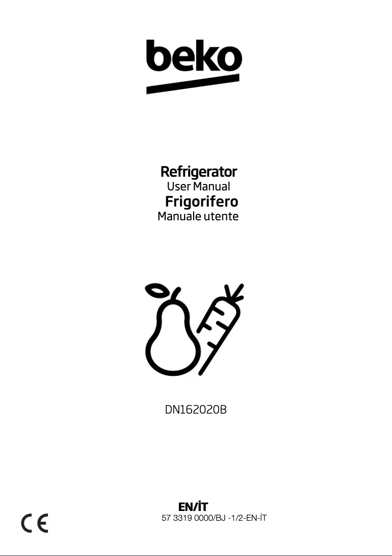 Page 1 de la notice Manuel utilisateur Beko DN162220X
