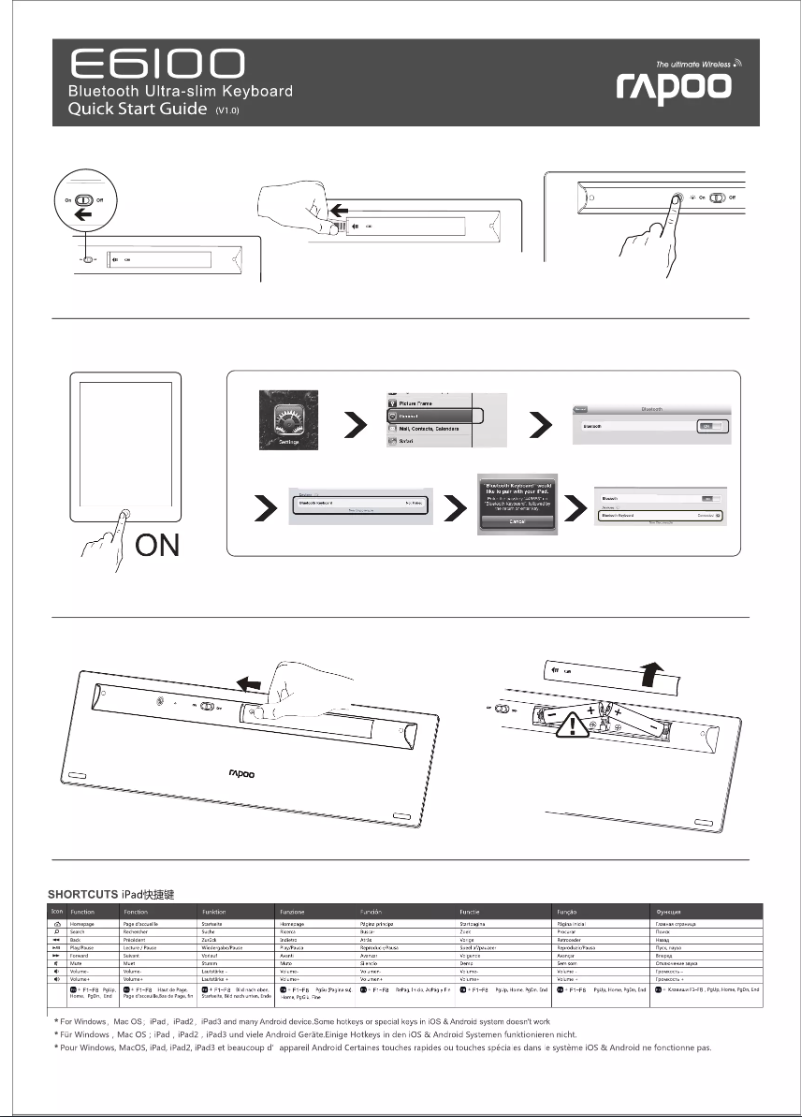 Page n°1 - Manuel utilisateur Rapoo E6100