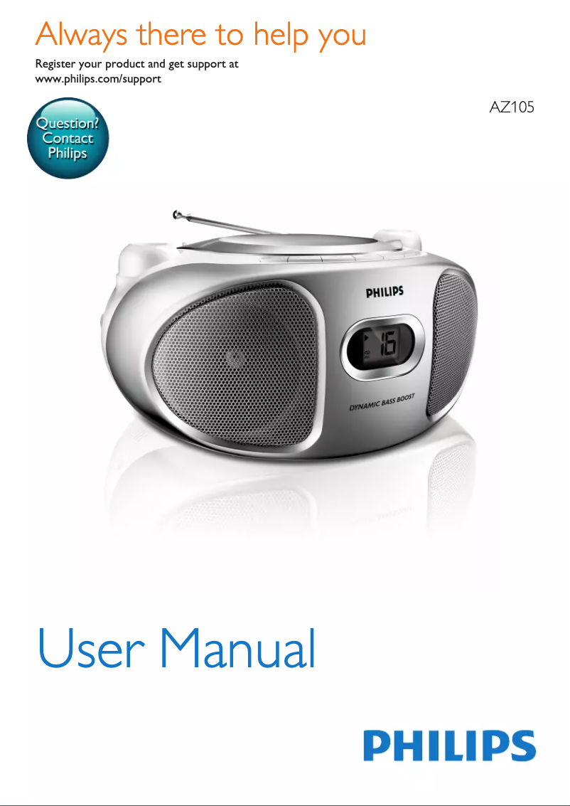 Página 1 del manual Manual de usuario Philips AZ105S