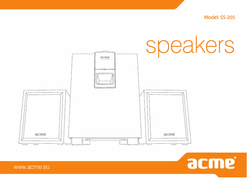 Page 1 de la notice Manuel utilisateur Acme Made SS205