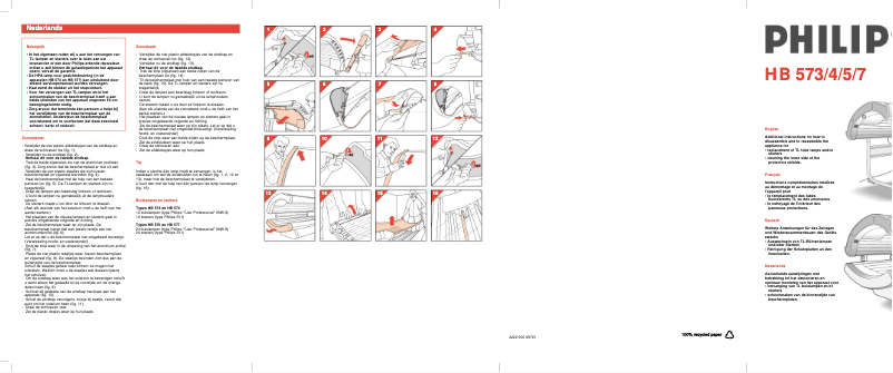Page 1 of the manual User Manual Philips HB573