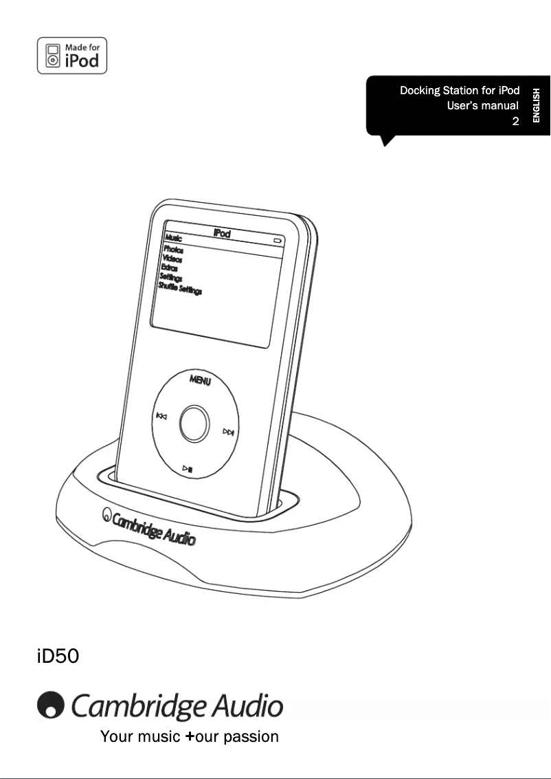 Página 1 del manual Manual de usuario Cambridge iD50